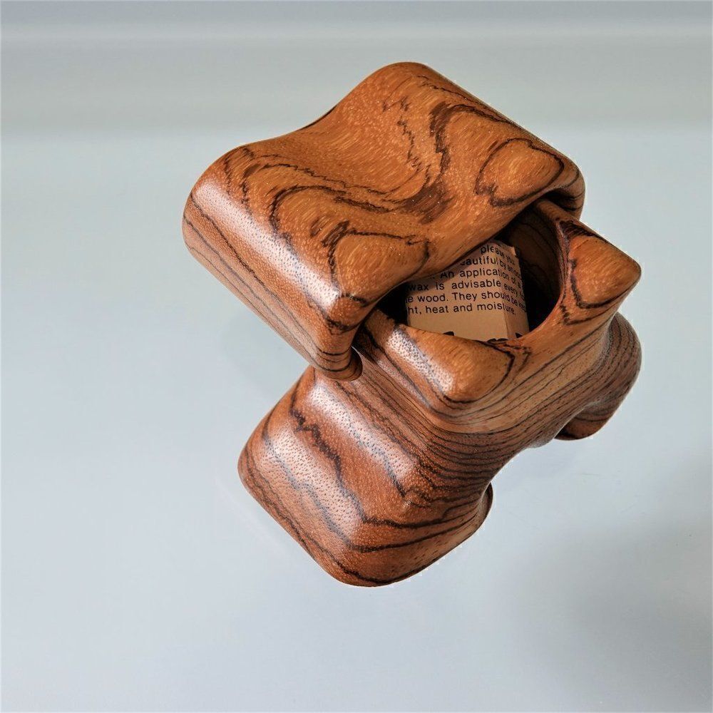 Fred Buss Zebrawood Shoe Shape Jewelry Box